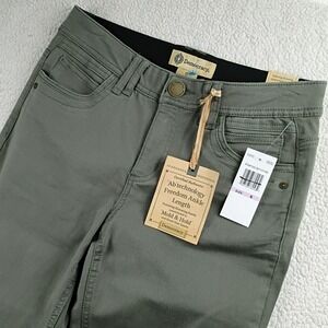 Democracy Ab Technology Ankle Pants Womens 6 Olive Green Slimming Stretch Skinny